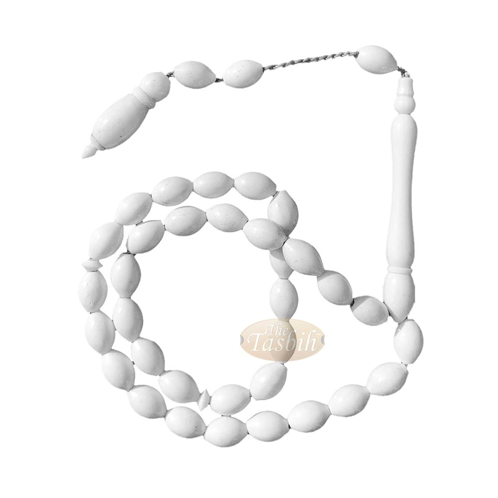 Small Camel Bone 6×8 mm Elongated Oval 33 Beads Tasbih