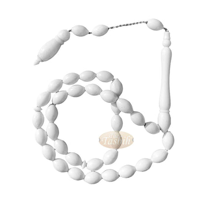 Small Camel Bone 6×8 mm Elongated Oval 33 Beads Tasbih