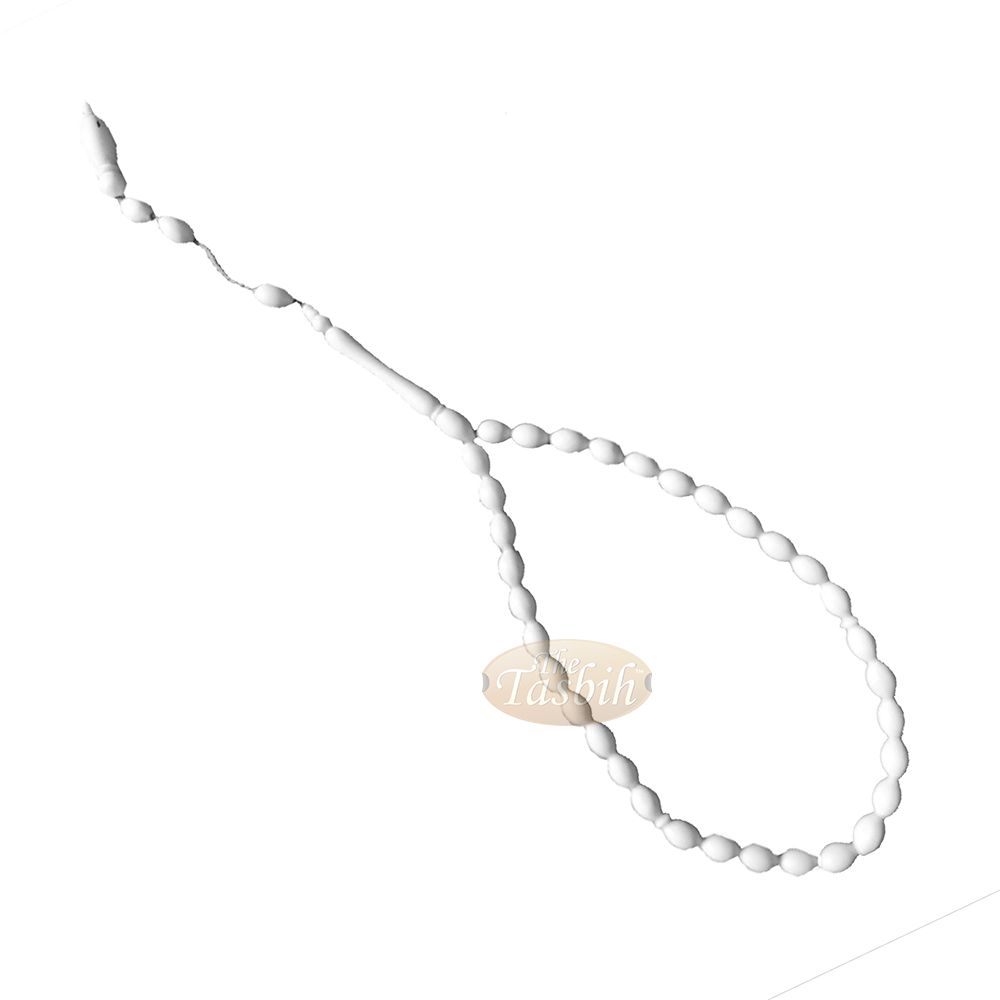 Small Camel Bone 6×8 mm Elongated Oval 33 Beads Tasbih