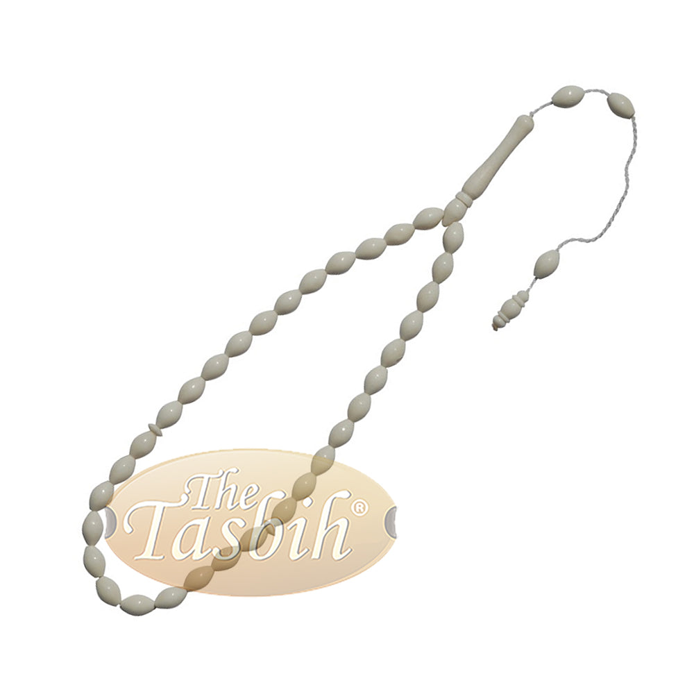 Tasbih Tulang Unta Kecil Bentuk Oval Meruncing 33 Butir 7,5x10 mm