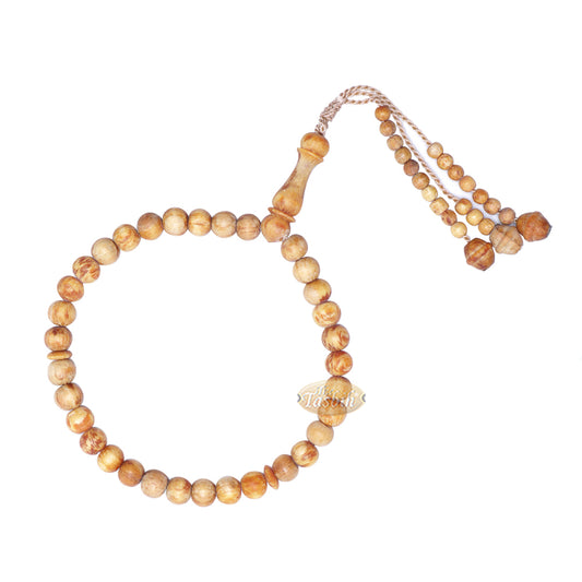 Tasbih Kayu Pine Pitch 33 manik Tasbih Tasbih Kayu Rosari 8mm