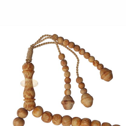 Tasbih Doa Muslim Kayu Pinus 33 Butir Beraroma 8 mm Misbaha Kayu