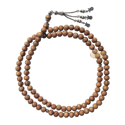 Large Wooden Tasbih With Tulip Charms From Konya 10mm Pine Wood Beads 99Ct Sibha Islamic Gift For Prayer Salat Dhikr Muslim Tasbeeh Necklace