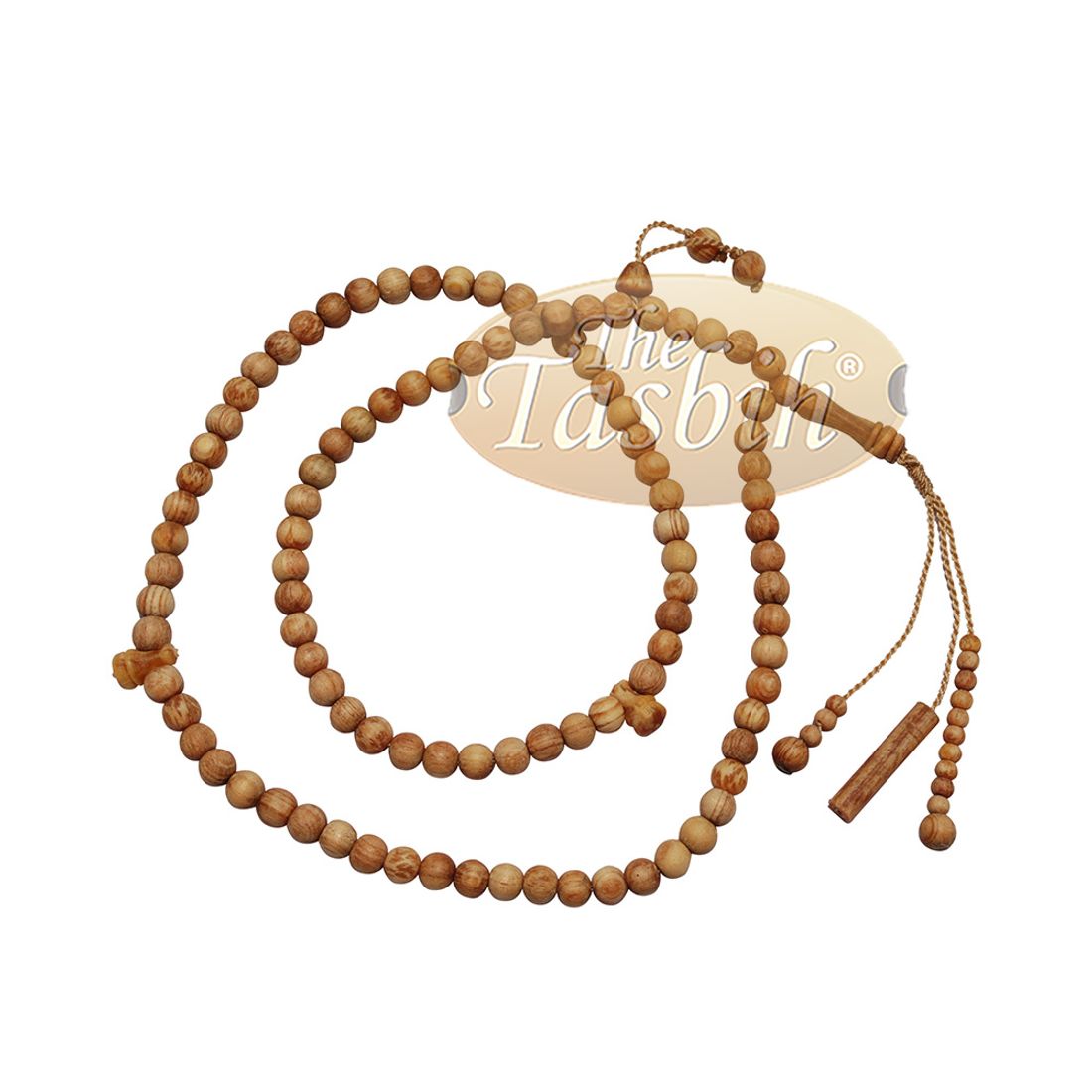 Large Scented Pine Wood Tasbih 10-mm Beads Prayer Beads