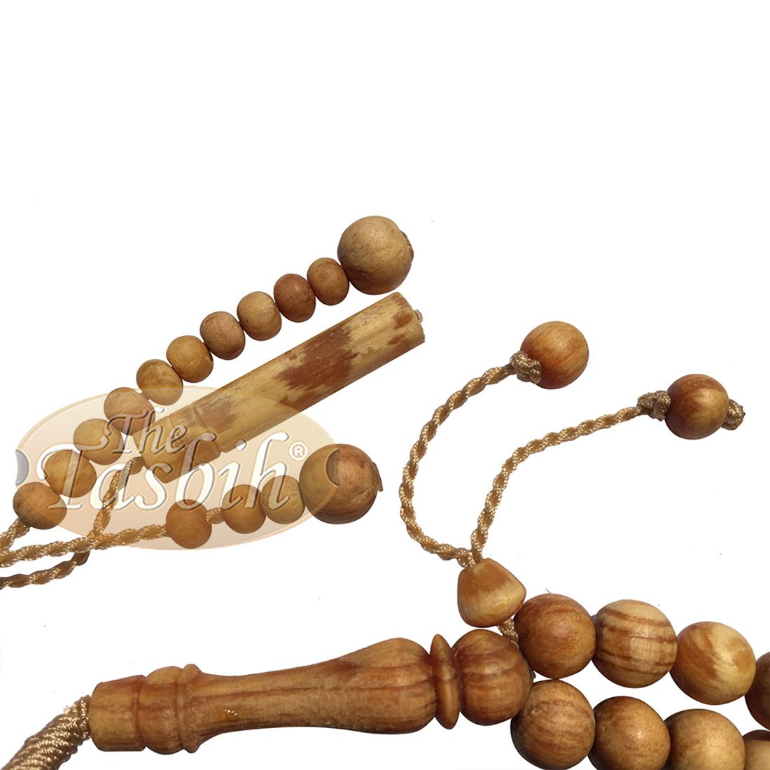 Large Scented Pine Wood Tasbih 10-mm Beads Prayer Beads