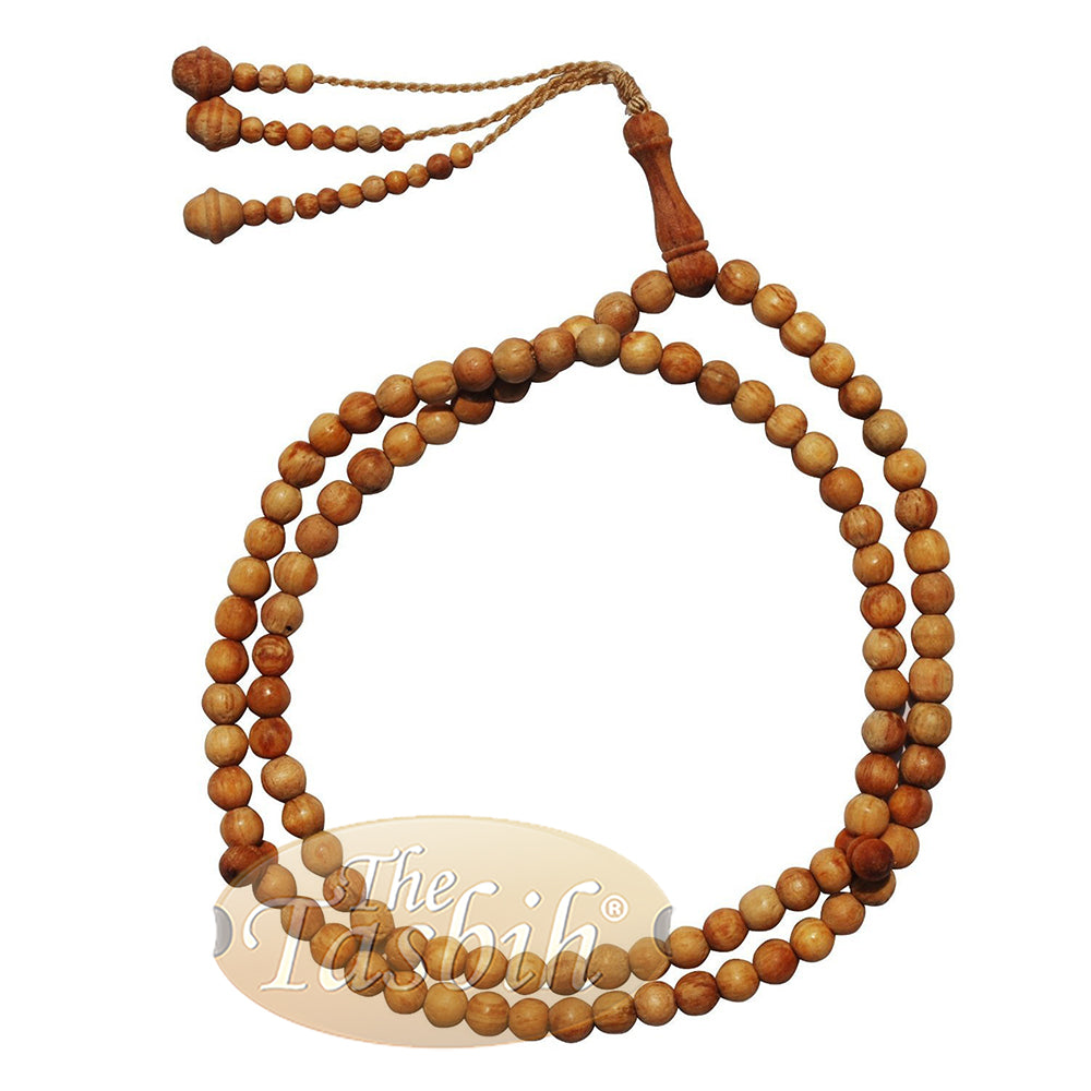 Lot Of 12 Naturally Scented Pine Pitch Wood Prayer Beads 8mm 99-Bead Rosary