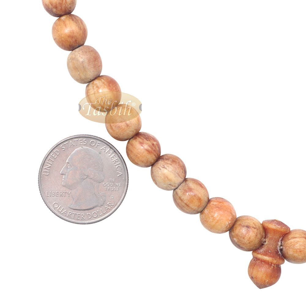 Naturally Scented Pine Wood Prayer Beads 8 mm Tasbih 99-Bead Tasbih
