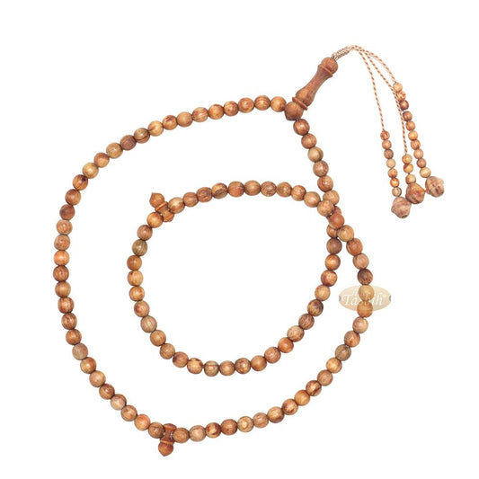 Naturally Scented Pine Wood Prayer Beads 8 mm Tasbih 99-Bead Tasbih
