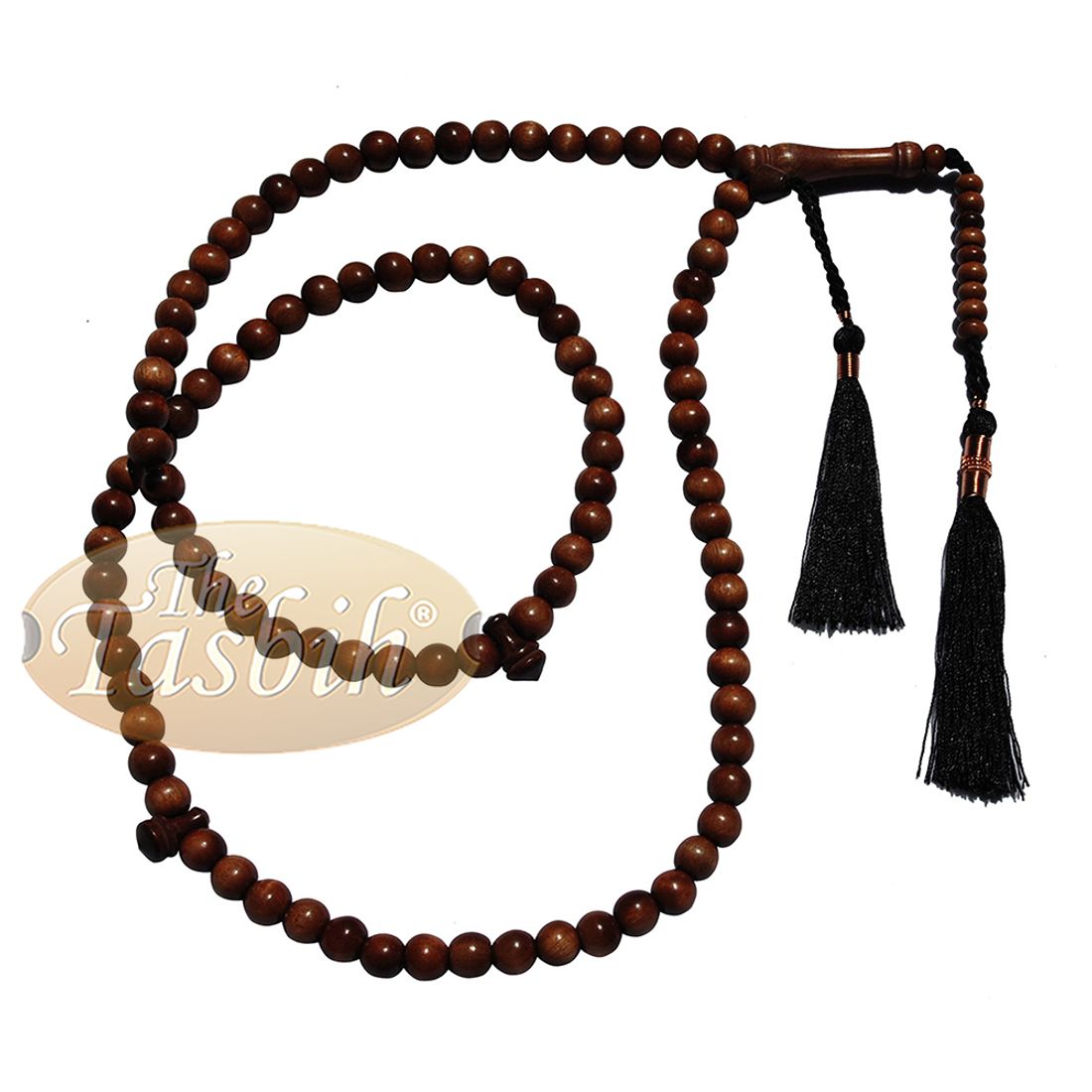 Small Shiny Ironwood Prayer Beads 6mm Beads Coppered Tassels