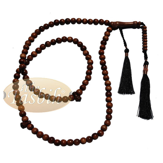 Small Shiny Ironwood Prayer Beads 6mm Beads Coppered Tassels