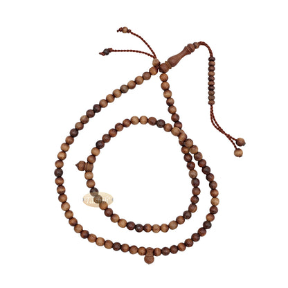 Handcrafted Natural Color 8mm 99-Bead Stigi Ironwood Tasbih Prayer Beads With Bead Stops