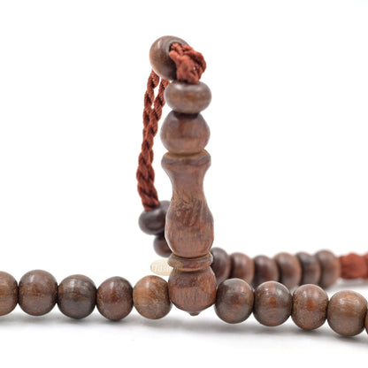 Handcrafted Ironwood 99-Bead Dhikr Beads - Muslim 7 mm Round-Shaped Tasbih