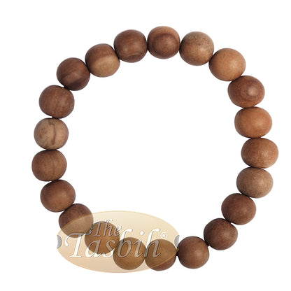 Sandalwood Prayer Beads 11mm Bracelet 21-Beads Red Elastic String