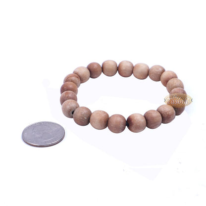 Sandalwood Prayer Beads 11 mm Bracelet 21-Beads Red Elastic String
