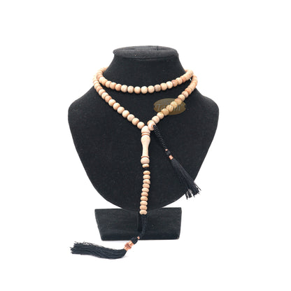 Manik-manik Tasbih Sibha 7mm Islamik 99-manik cendana dengan Jumbai Hitam