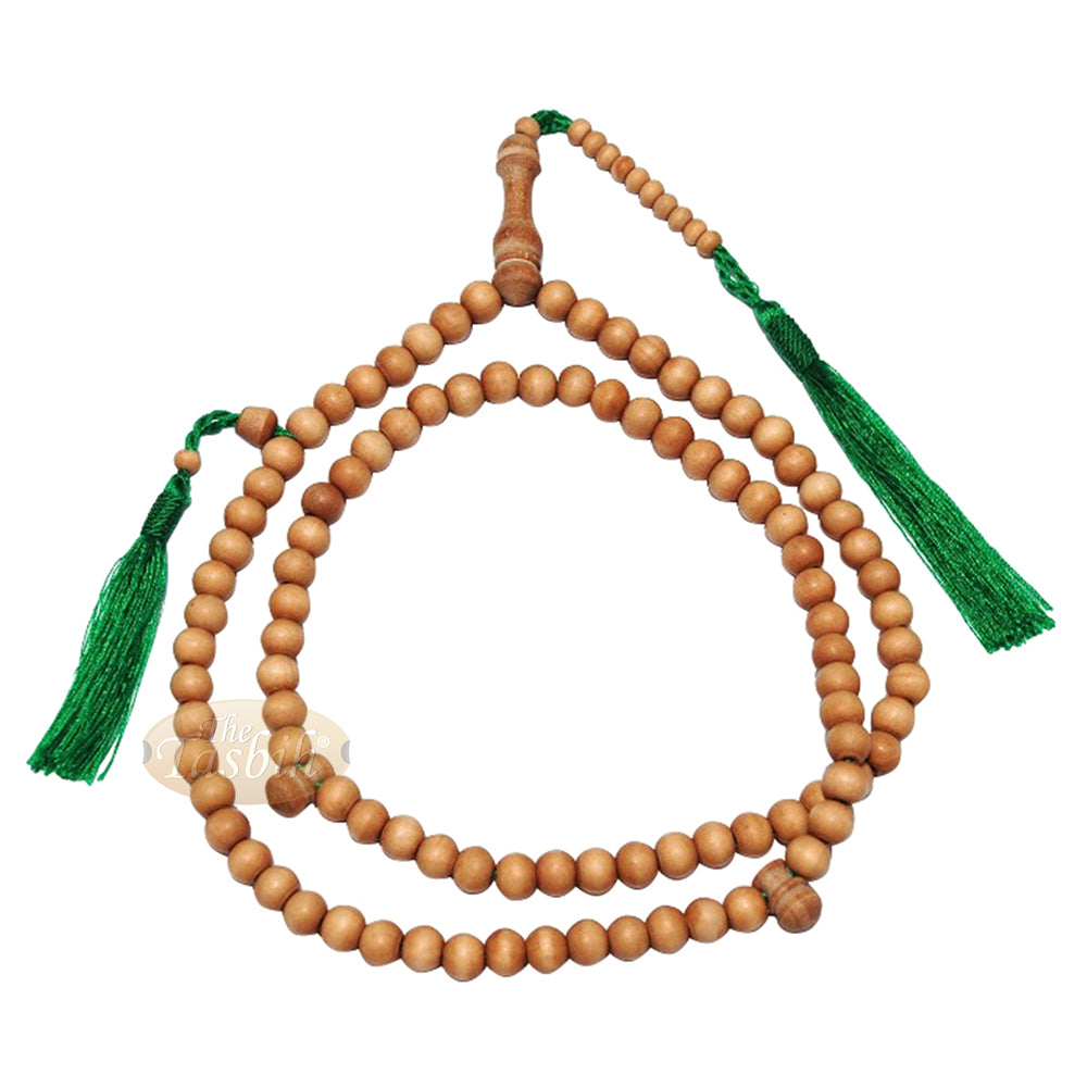 Manik Bulat 8mm cendana 99 kiraan Tasbih untuk Jumbai Hijau Solat Zikir