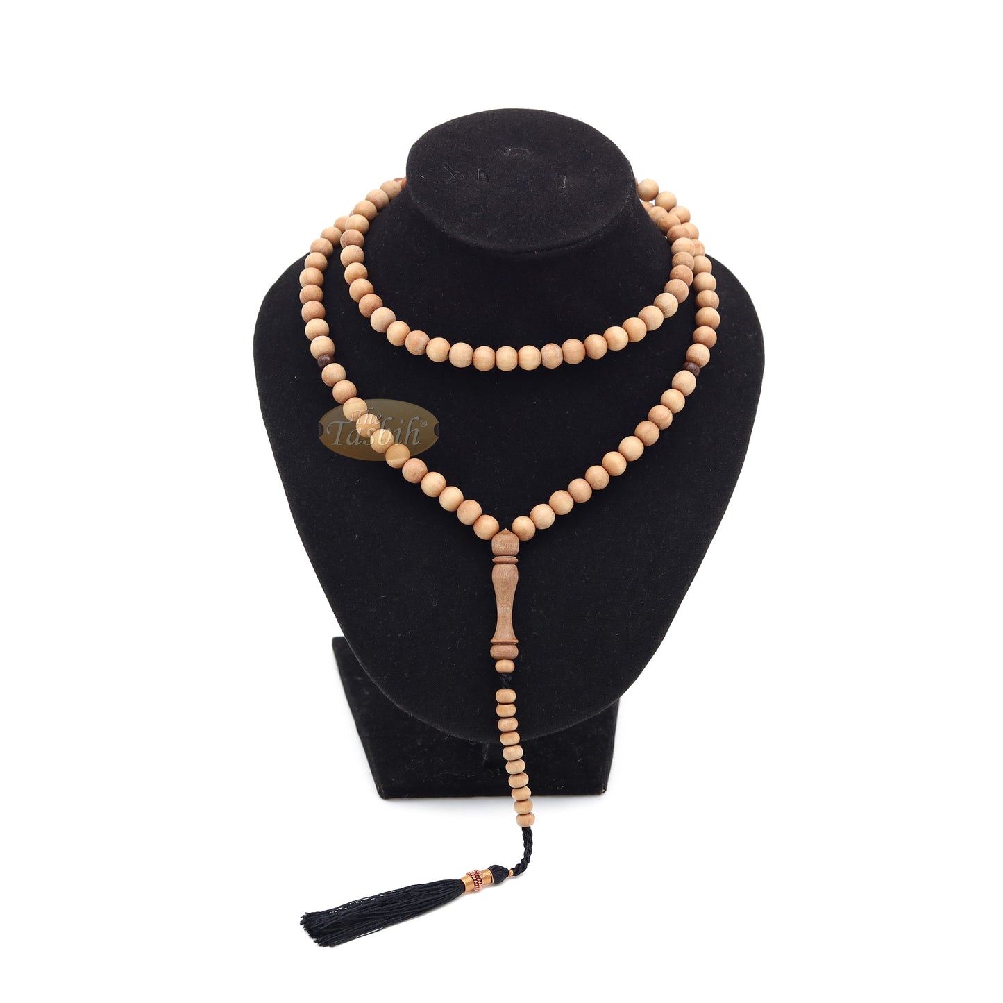 Sandalwood Jerrahi Prayer Beads Scented Tasbih Misbaha 8 mm 11-Bead Marker Black Tassel