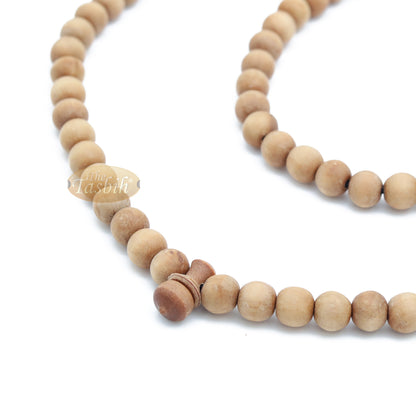 Sandalwood Jerrahi Prayer Beads Scented Tasbih Misbaha 8 mm 11-Bead Marker Black Tassel