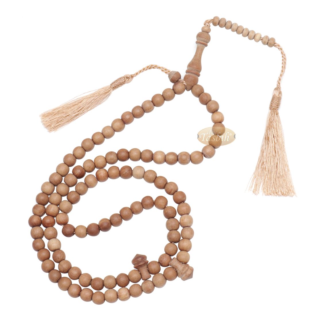 Matching Brown Tassel Sandalwood Prayer Beads 8mm bead Tasbih Rosary