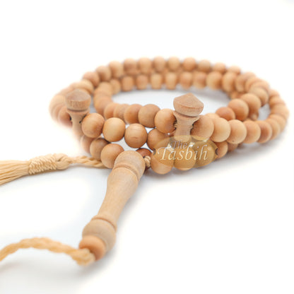 Matching Brown Tassel Sandalwood Prayer Beads 8mm Bead Tasbih Rosary