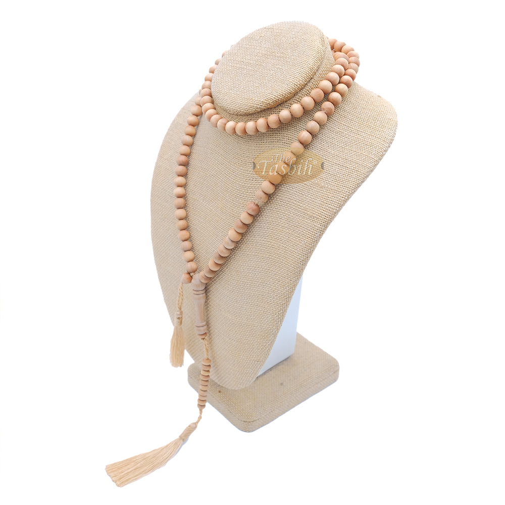 Tasbih Kayu Cendana Rumbai Coklat yang Serasi Tasbih Rosario 8 mm