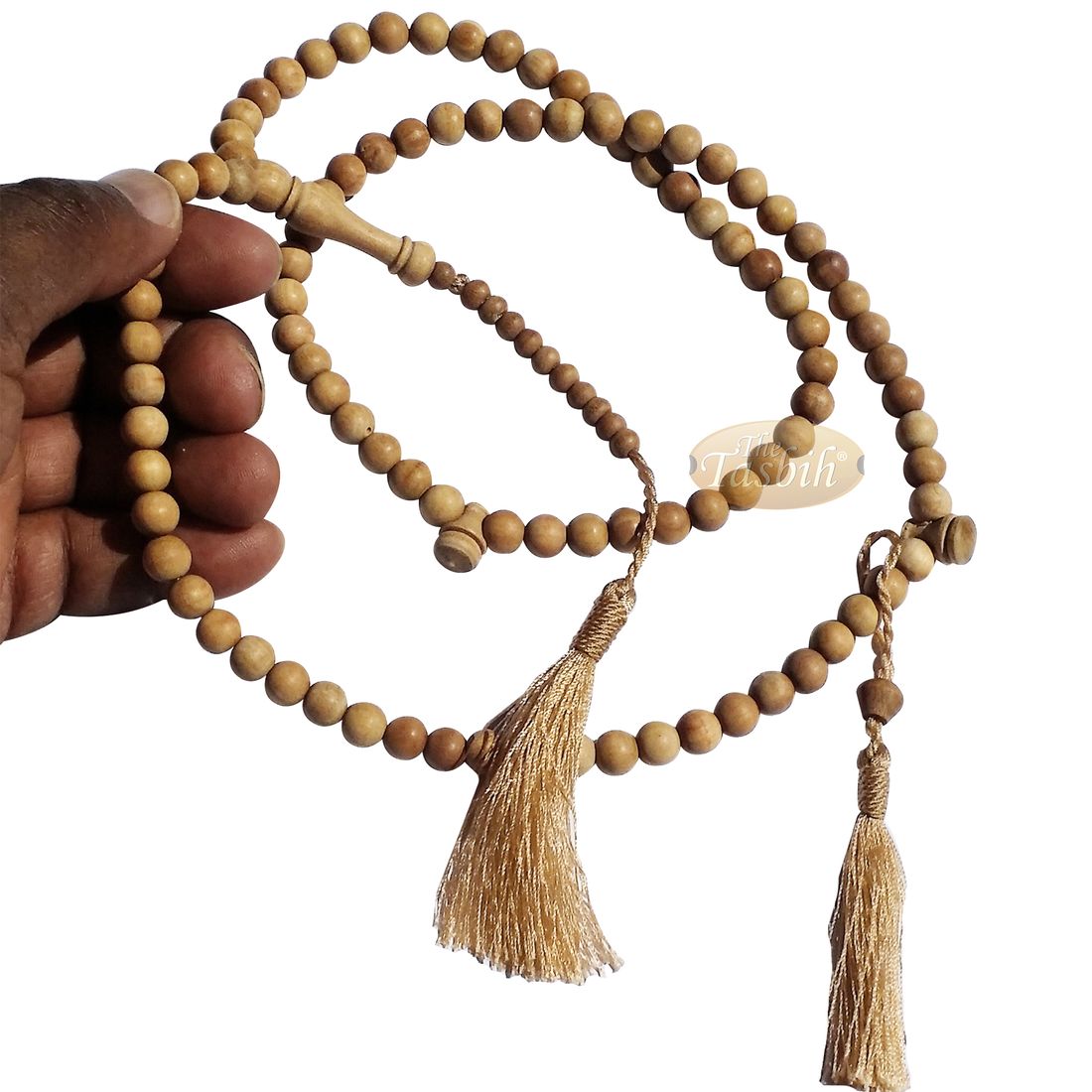Matching Brown Tassel Sandalwood Prayer Beads 8mm bead Tasbih Rosary