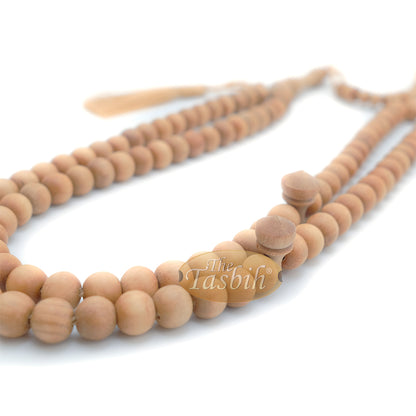 Matching Brown Tassel Sandalwood Prayer Beads 8mm Bead Tasbih Rosary