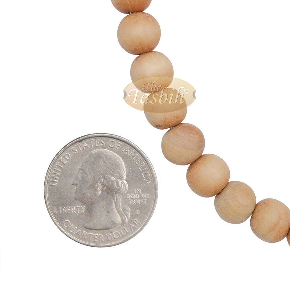 Matching Brown Tassel Sandalwood Prayer Beads 8mm Bead Tasbih Rosary