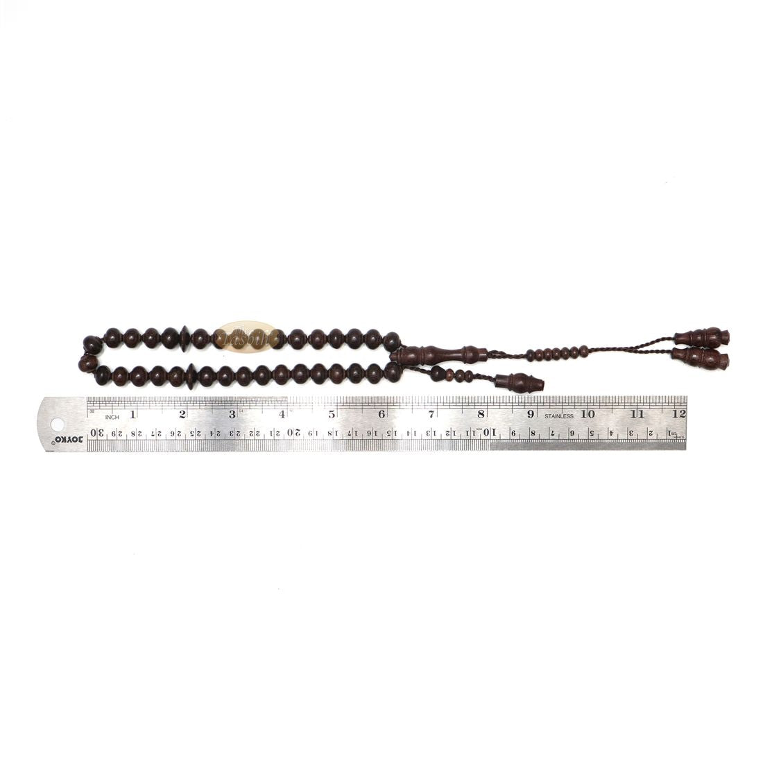 Tamarind Fruit Tree Wood Contoured-bead 10x9mm 33ct Islamic Rosary Tasbih Prayer Beads
