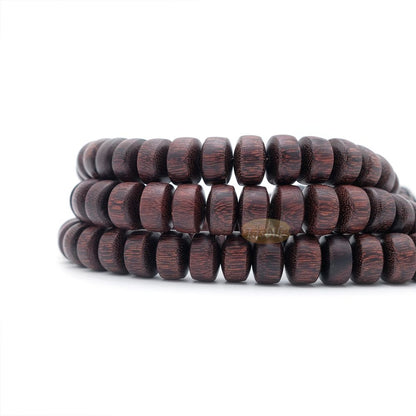 Large Tamarind Wood Nalain Misbaha – Barita Limited Edition 7×12 mm Barrel-shape 100 count Muslim Indonesian Prayer Beads