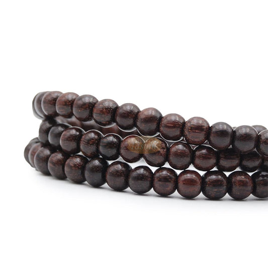 Tamarind Heartwood 6 mm Islamic Misbaha Wooden Rosary Tasbih 99-Beads