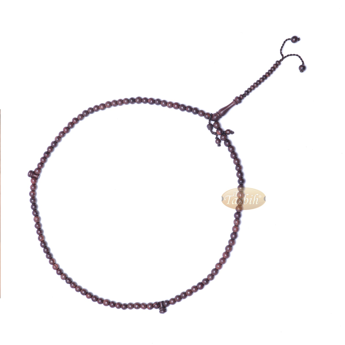 Rosario Kayu Asam Jawa 8 mm-Tasbih Kayu Padat dengan 99 Butir