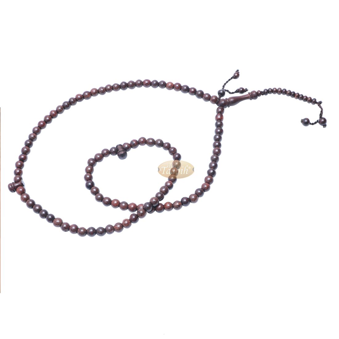 Tamarind Wood Rosary 8mm-bead Dense Wood Tasbih with 99-beads