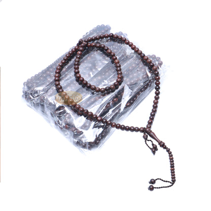 Rosario Kayu Asam Jawa 8 mm-Tasbih Kayu Padat dengan 99 Butir