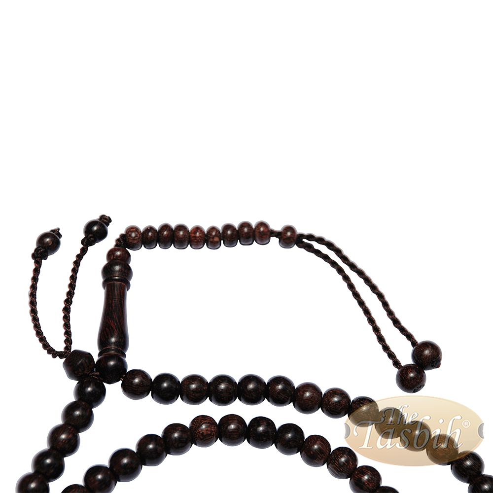 Tamarind Wood Rosary 8 mm-Bead Dense Wood Tasbih with 99-Beads