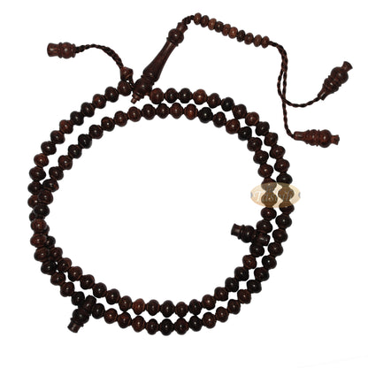 Handcrafted Tamarind Wood Tasbih Prayer Beads With 8X9mm Contoured Style 99-Bead