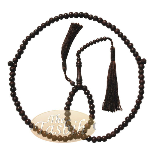 Economy Dense Tamarind Tree Tasbih – 8mm 99-Bead Prayer Beads – Worry Beads with 2 Beautiful Tassels