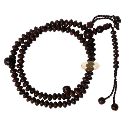 Wooden Islamic Prayer Beads | Saucer-Shape 5mm Tamarind Tasbih 99Ct Misbaha