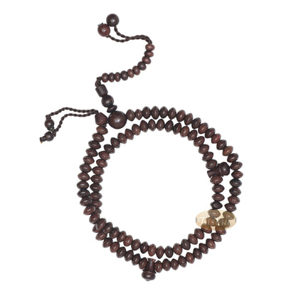 Wooden Islamic Prayer Beads | Saucer-Shape 5mm Tamarind Tasbih 99Ct Misbaha