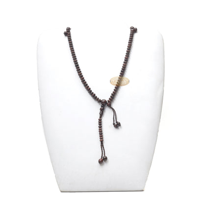 Wooden Islamic Prayer Beads | Saucer-Shape 5 mm Tamarind Tasbih 99 count Misbaha