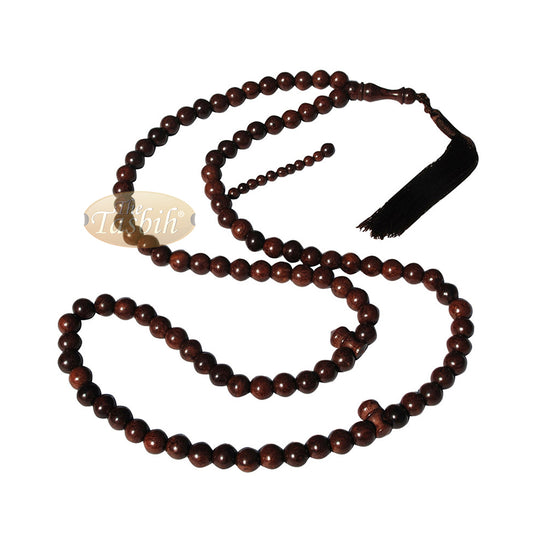 Unique Extra Large Dense Tamarind Wood Tasbih – Islamic Prayer Beads – 12Mm Beads With Tassel