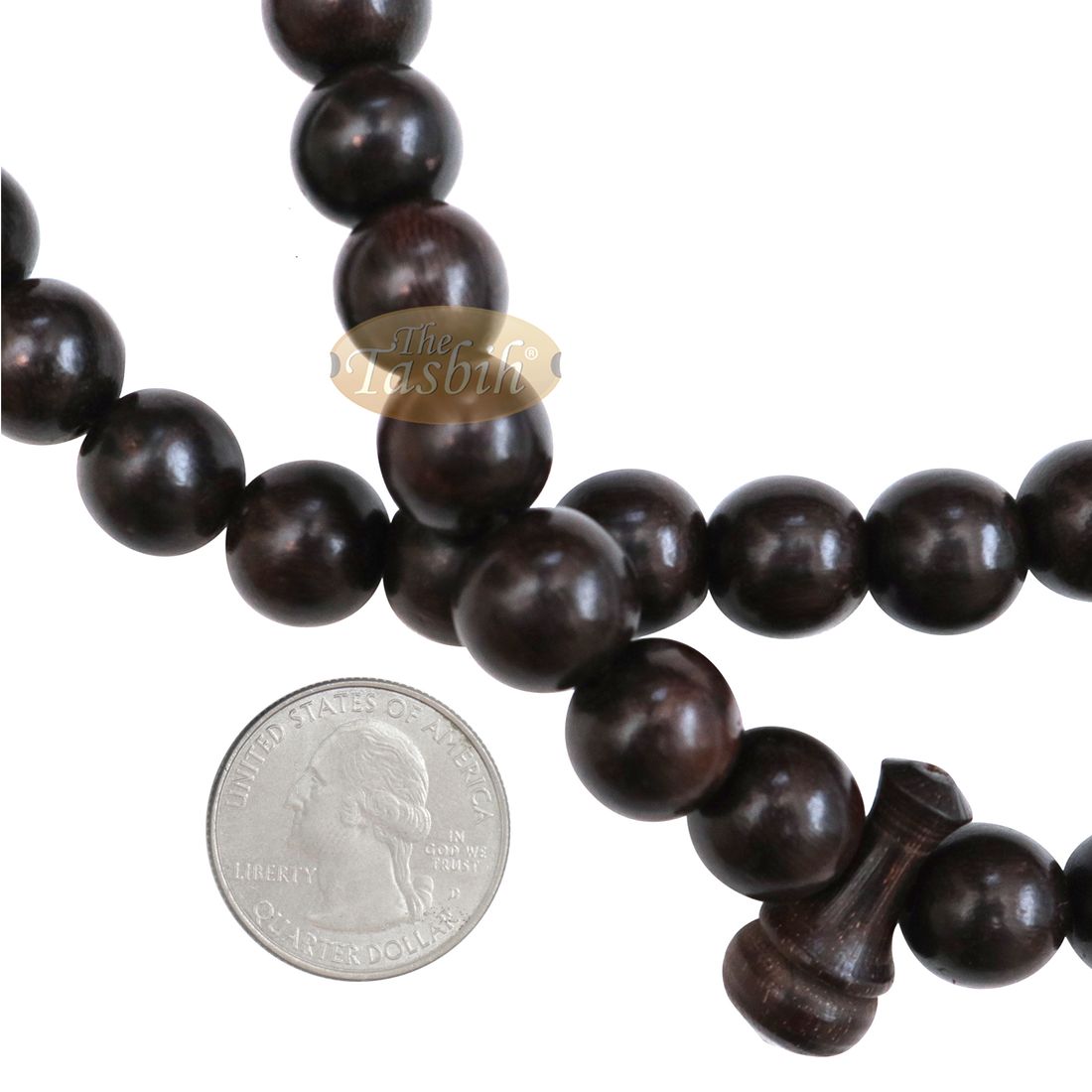 Unique Extra Large Dense Tamarind Wood Tasbih – Islamic Prayer Beads – 12mm Beads with Tassel