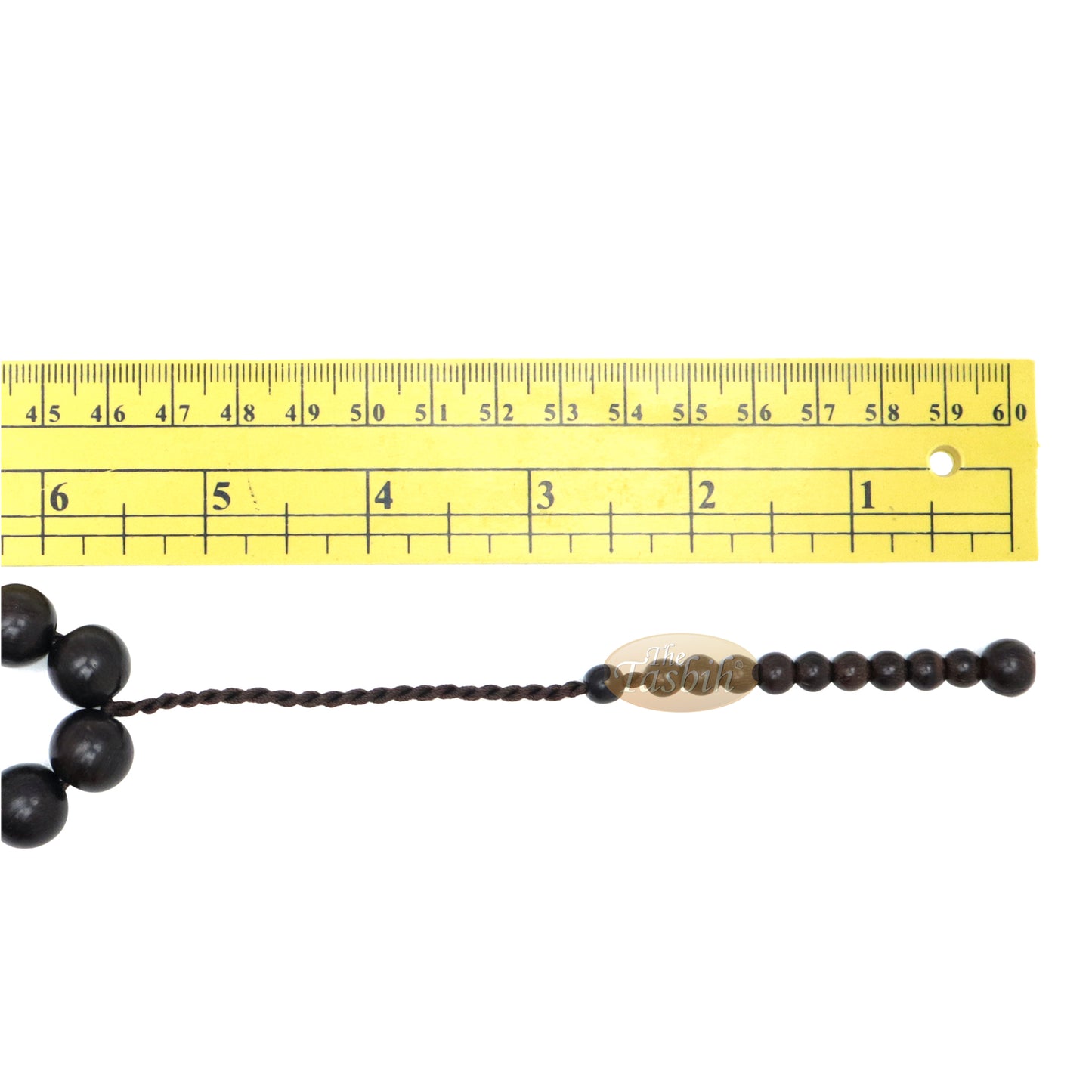 Tasbih Kayu Asam Jawa Ekstra Besar 12 mm - Tasbih Islam dengan Rumbai