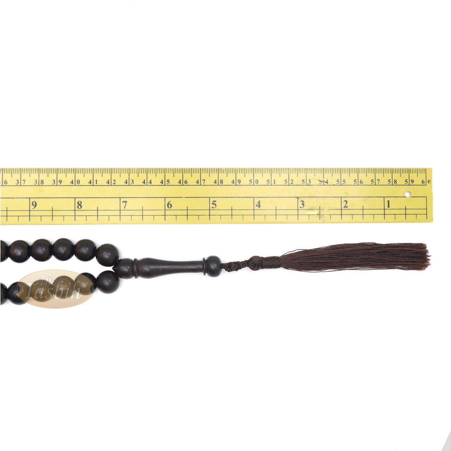 Tasbih Kayu Asam Jawa Ekstra Besar 12 mm - Tasbih Islam dengan Rumbai