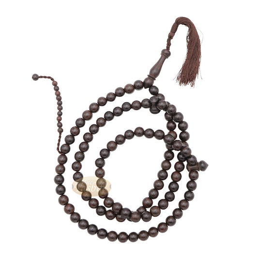 12 mm 99 beads Dark Brown Tamarind wood with counter brown tassel