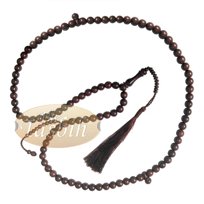 Tasbih Kayu Asam Jawa Besar 12 mm dengan Rumbai yang Serasi