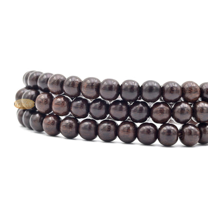 Exotic Large 9 mm Tamarind Heartwood Tasbih Misbaha with Matching Dark Brown Tassels