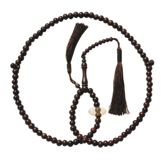 Tamarind Tree Tasbih 8mm 99-bead Handmade Prayer Beads Worry Beads 2 Tassels