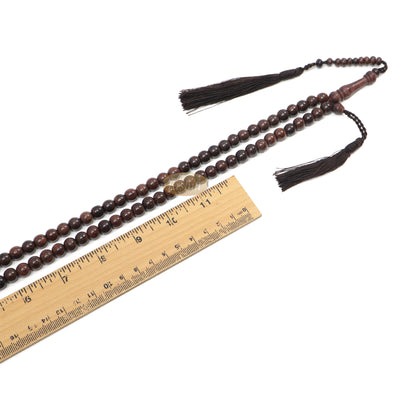 Tasbih Pohon Asam Jawa 8 mm 99 Butir Tasbih Buatan Tangan Tasbih Khawatir 2 Rumbai