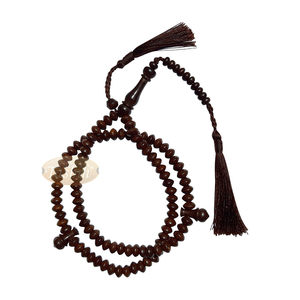 Tasbih Rosario Kayu Asam Jawa Bentuk Piring 5,5x8 mm